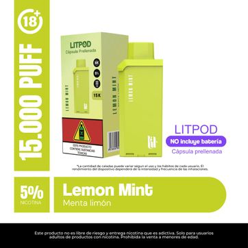 Imagen del producto Pod Lit Lemon Mint 15.000 Puffs