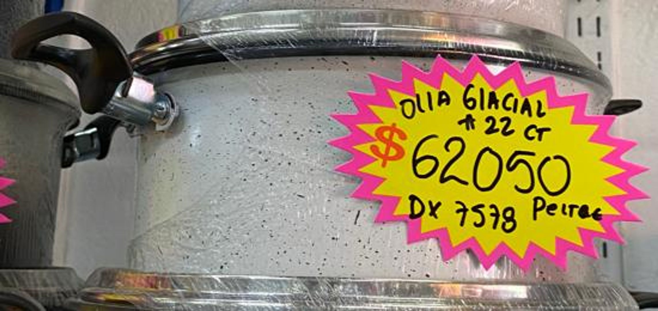 OLLA GLACIAL #22 C/TAPA DE VIDRIO PELTRE	PELTRE COLOMBIANO PELCOL	