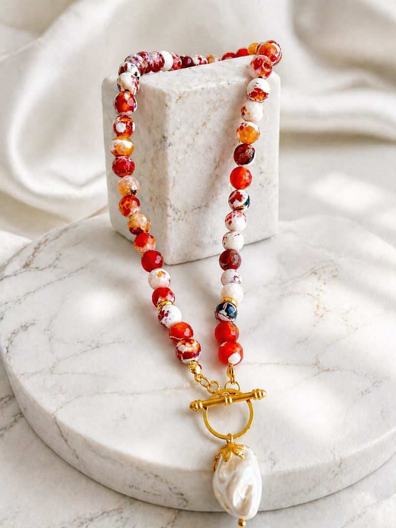 Collar Shain Lua – Carmesí
