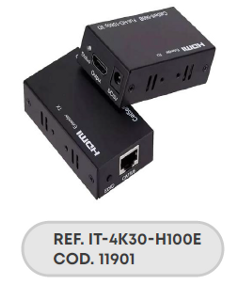 EXTENDER HDMI 4K 100MTR - IT-4K30-H100E