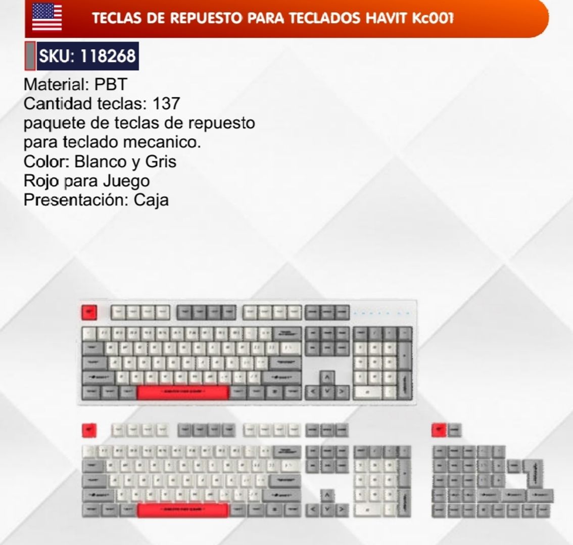 TECLAS DE REPUESTO PARA TECLADOS HAVIT