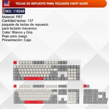 Imagen del producto TECLAS DE REPUESTO PARA TECLADOS HAVIT