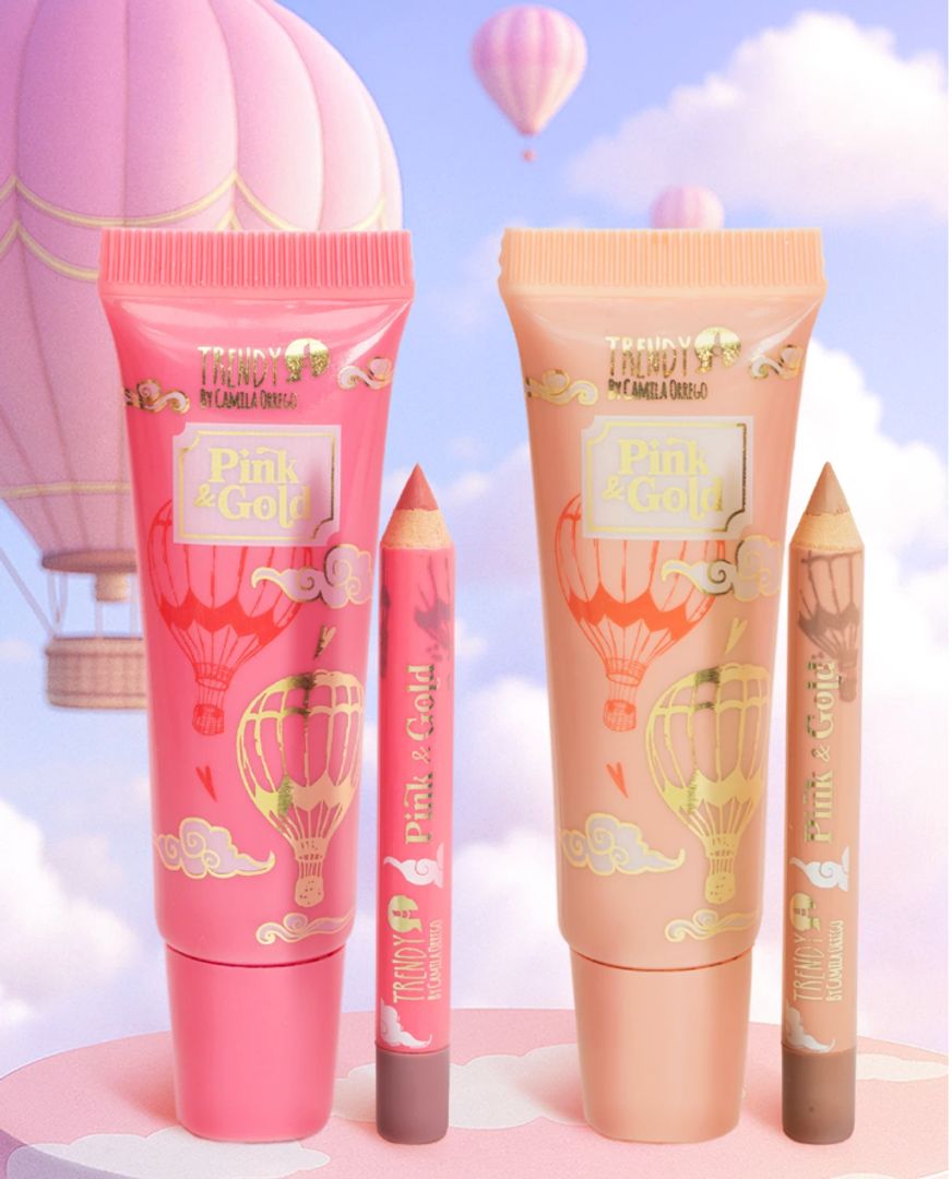 Lip Combo Pink And Gold