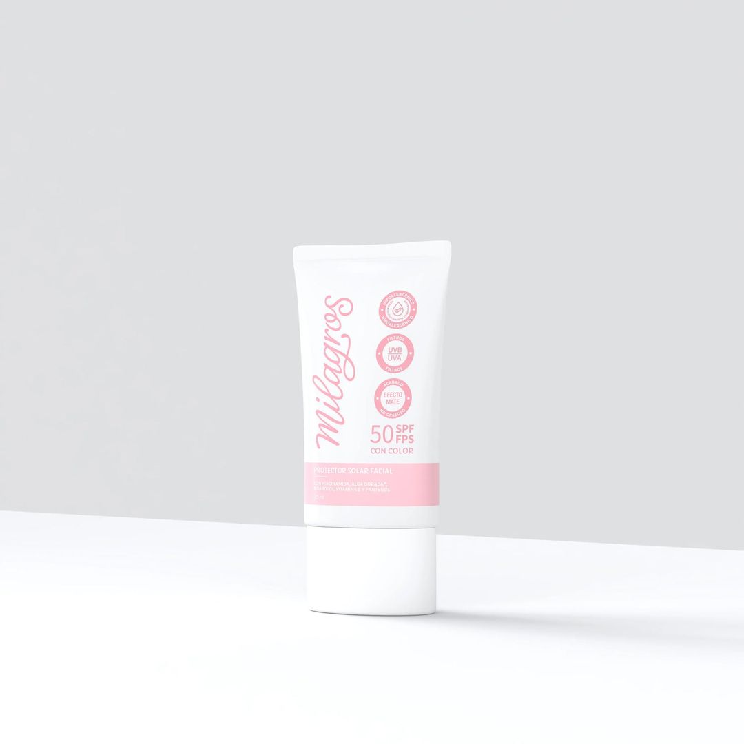 Protector Solar Facial con Color 40ml Milagros