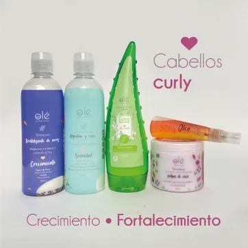 Imagen del producto Kit capilar cabellos curly , olé capilar 