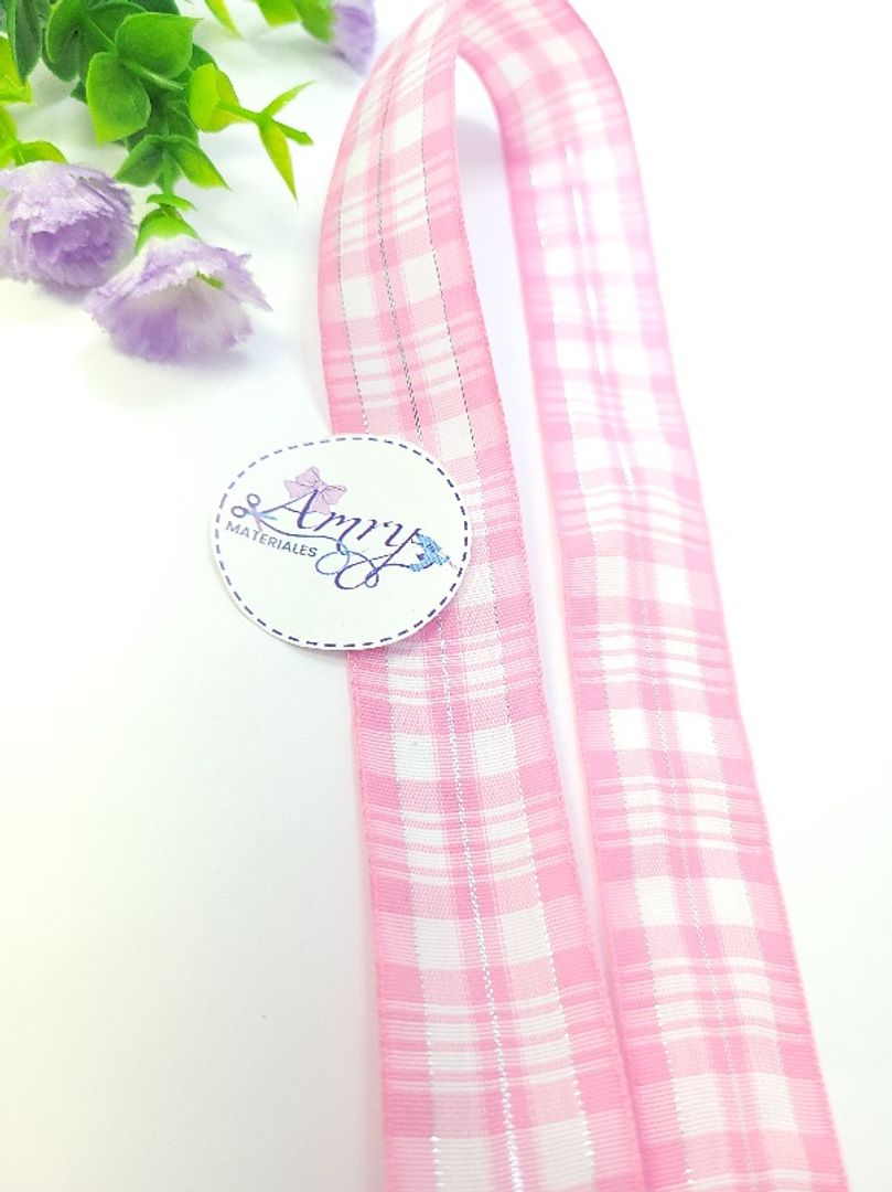 C. Tela 2.5cm Rosado Tipo tela 