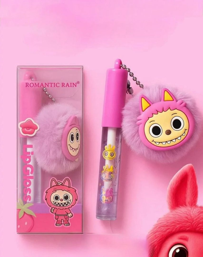 Lip Gloss con llavero de LABUBU 