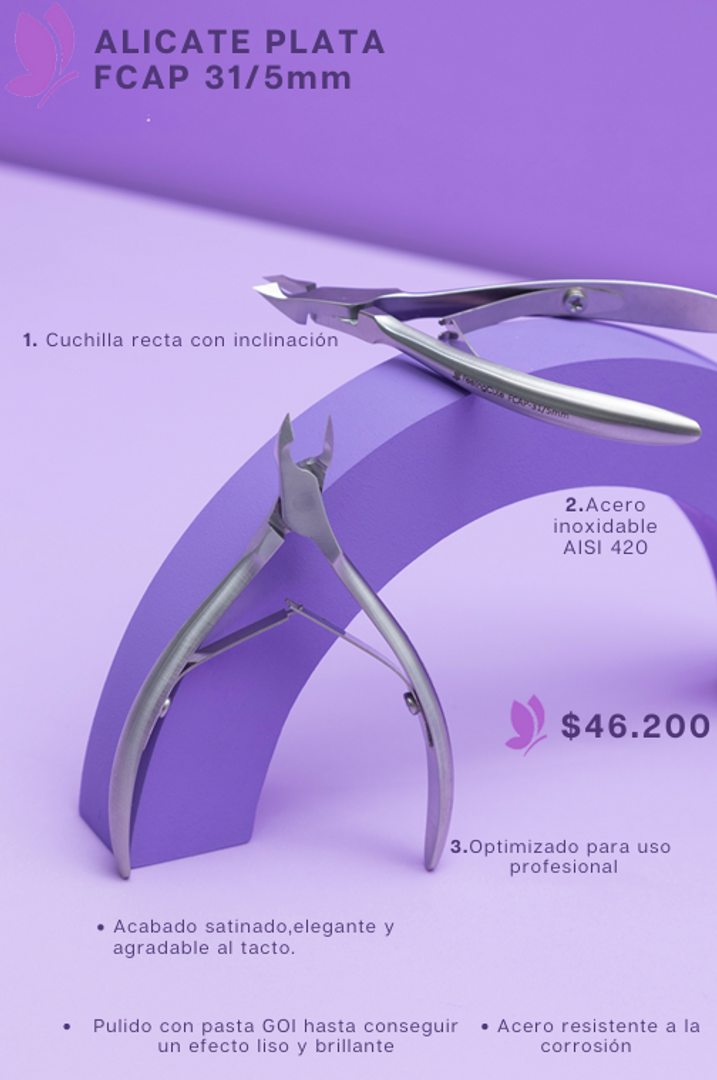  ALICATE PLATA 31/5 CORTACUTICULA  