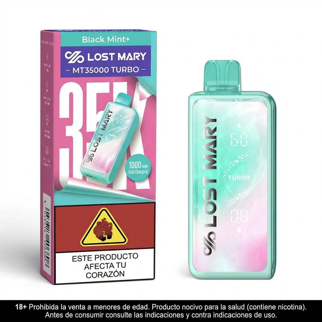 Lost Mary Black Mint 35.000 Puffs Mt Turbo