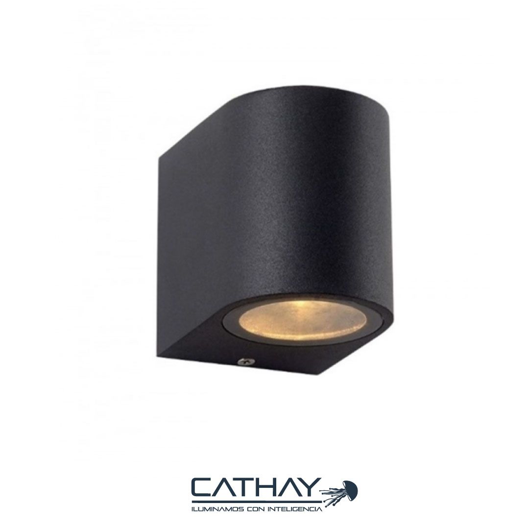 APLIQUE DE PARED SEMI CILINDRICO 1 HAZ DE LUZ PARA BOMBILLO GU10