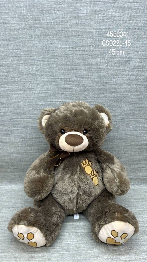 OSO CON HUELLAS BORDADAS 45 CM