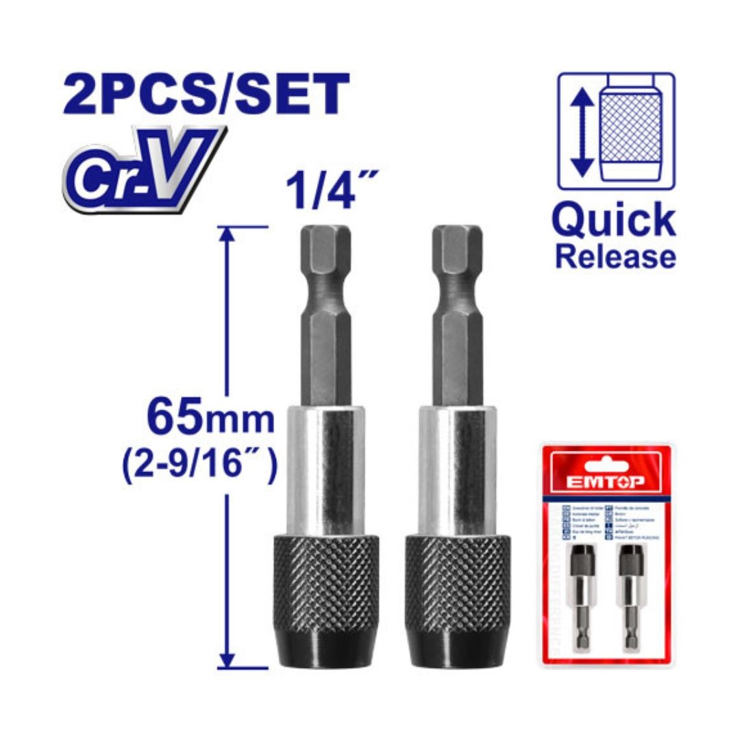 EMTOP PUNTA MAGNETICA 2PCS 1/4 CAMBIO RAPIDO