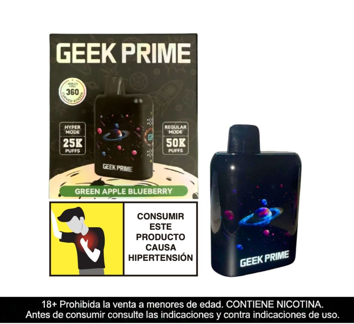 Geek Bar Green Apple Blueberry 50.000 Puffs Prime