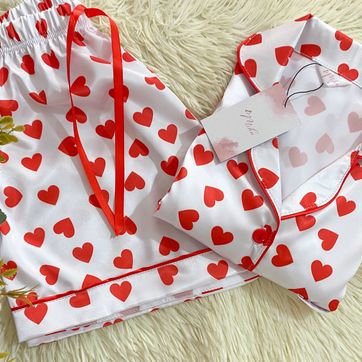 Set "Corazones Rojos" / Seda - imagen 1