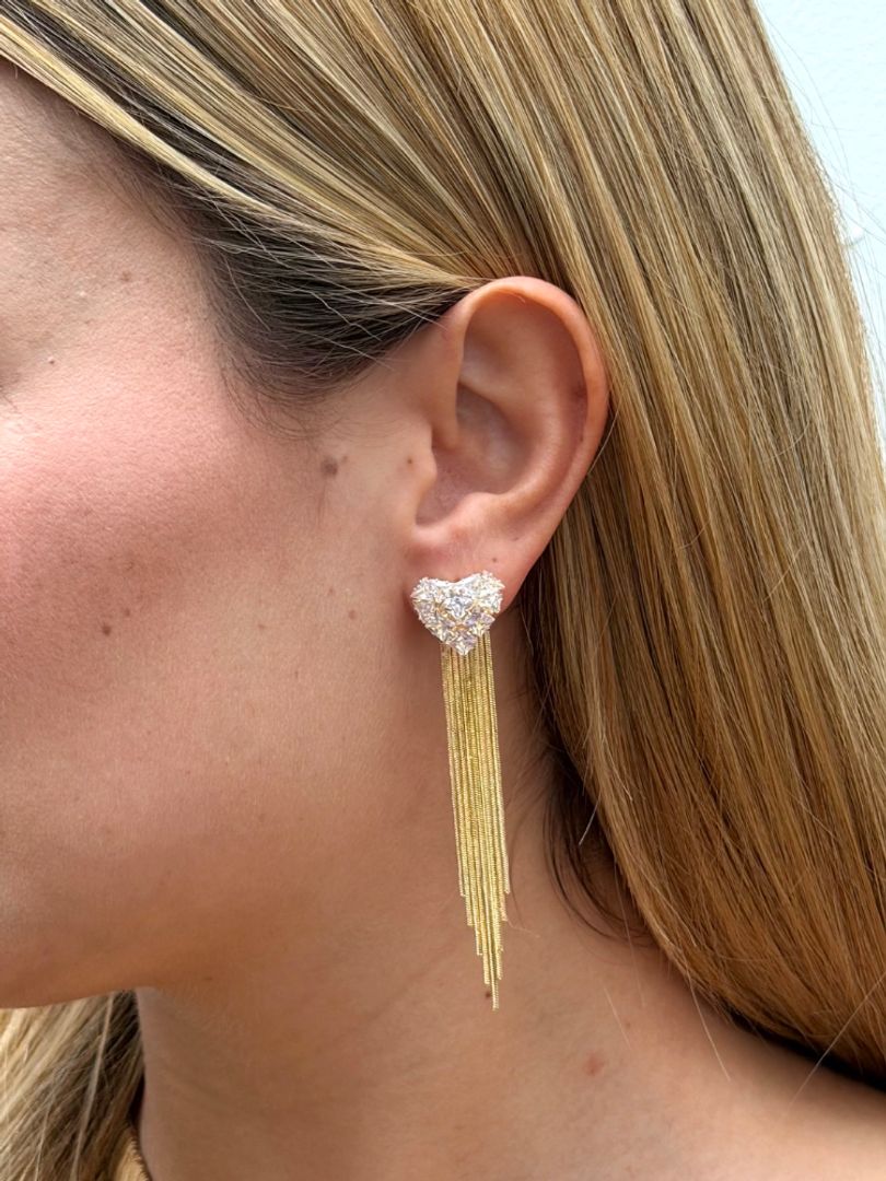 Arete corazón largo 