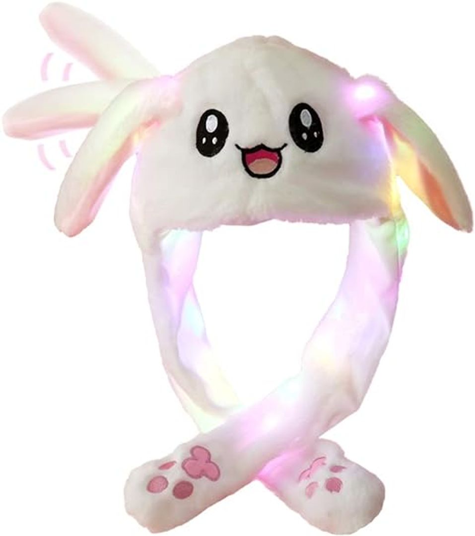 GORRO PELUCHE MOVIMIENTO OREJAS LUCES