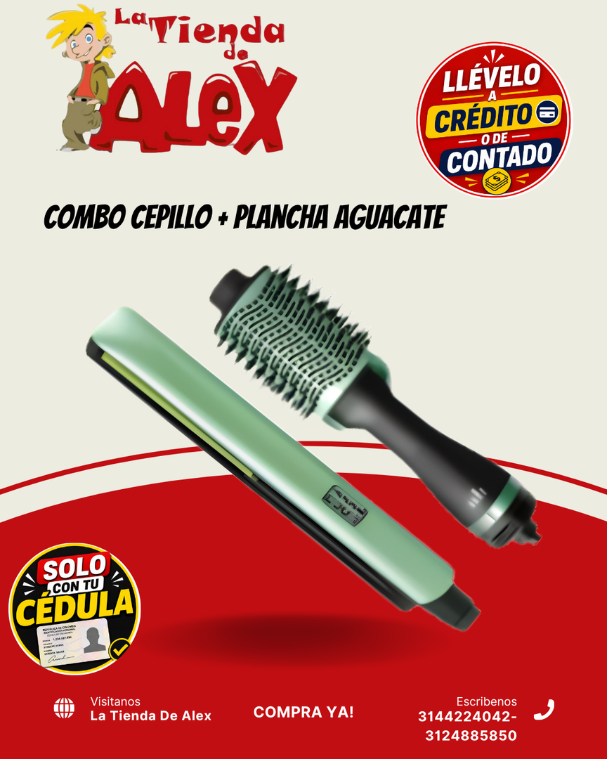Combo Cepillo + Plancha Aguacate