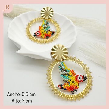 Imagen del producto Maxi Aretes Mostacilla Loritos 