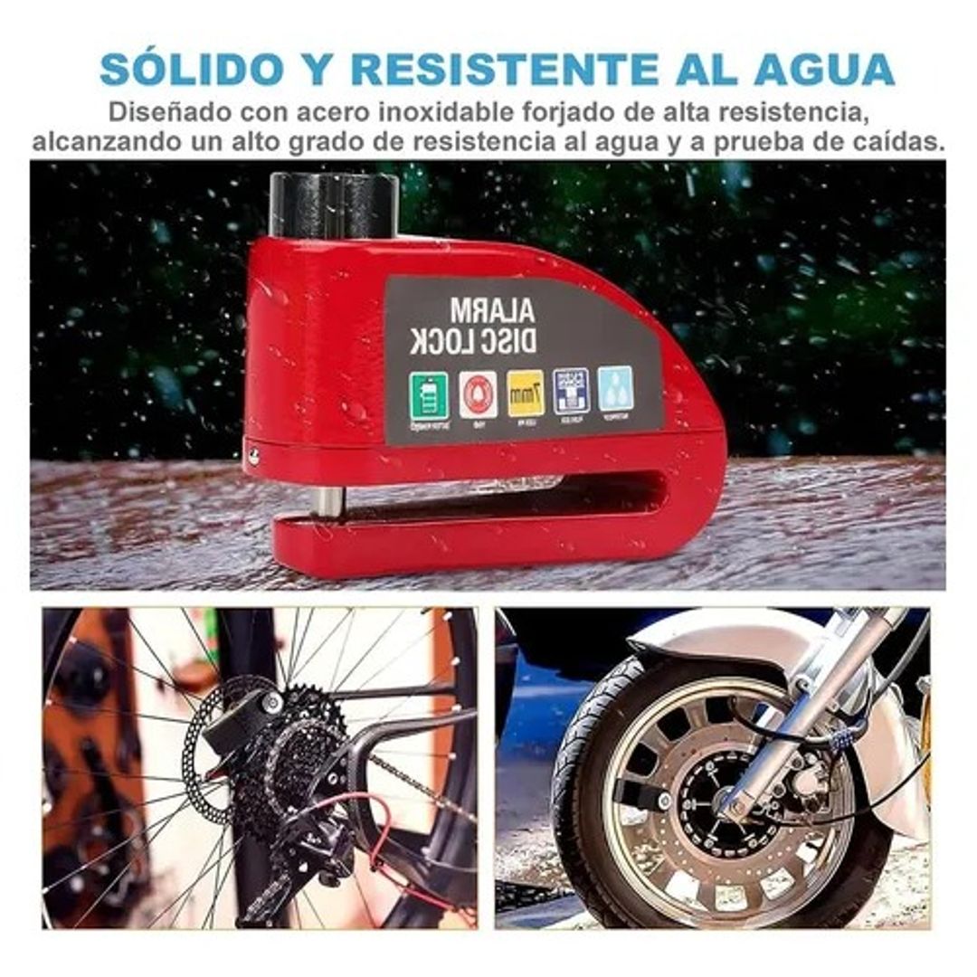 CANDADO DISCO MOTO ALARMA PESADO LK603