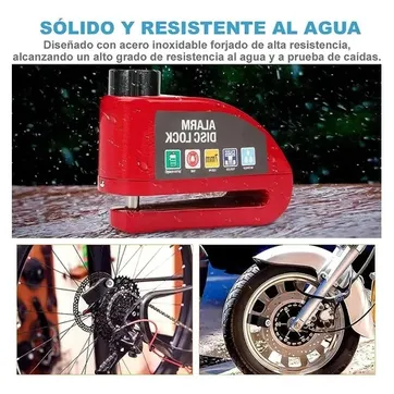 CANDADO DISCO MOTO ALARMA PESADO LK603 - imagen 1