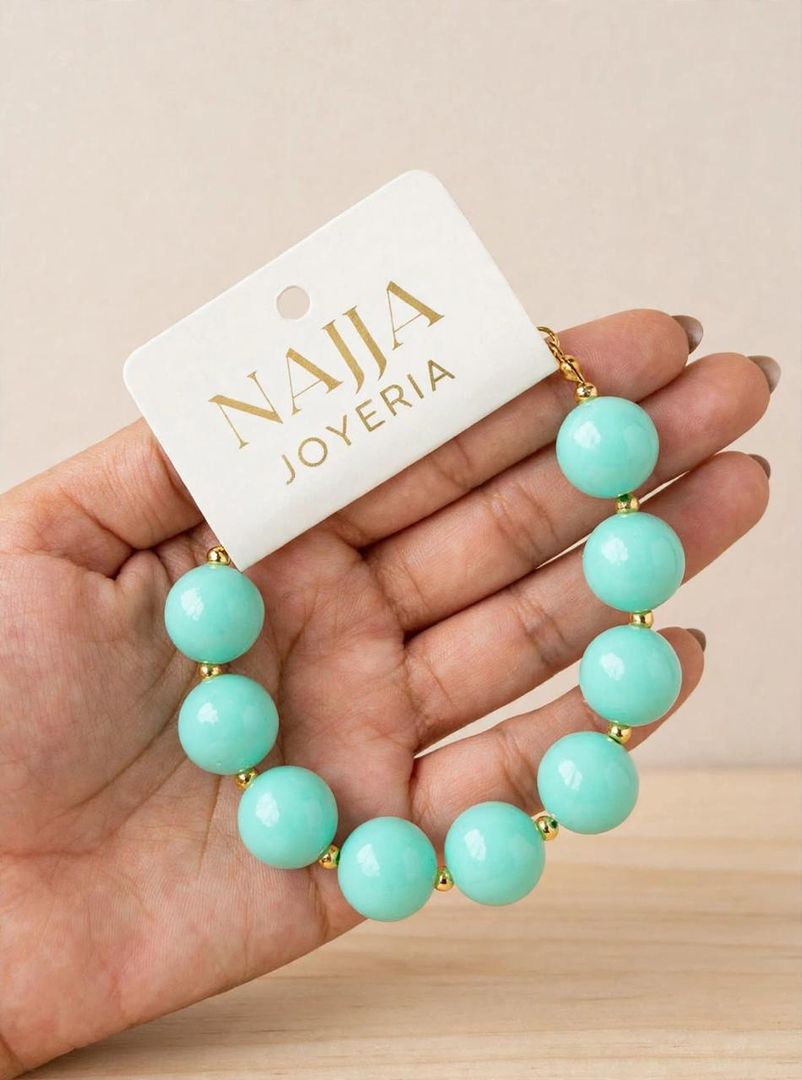 Pulsera Bubble Verde Menta 