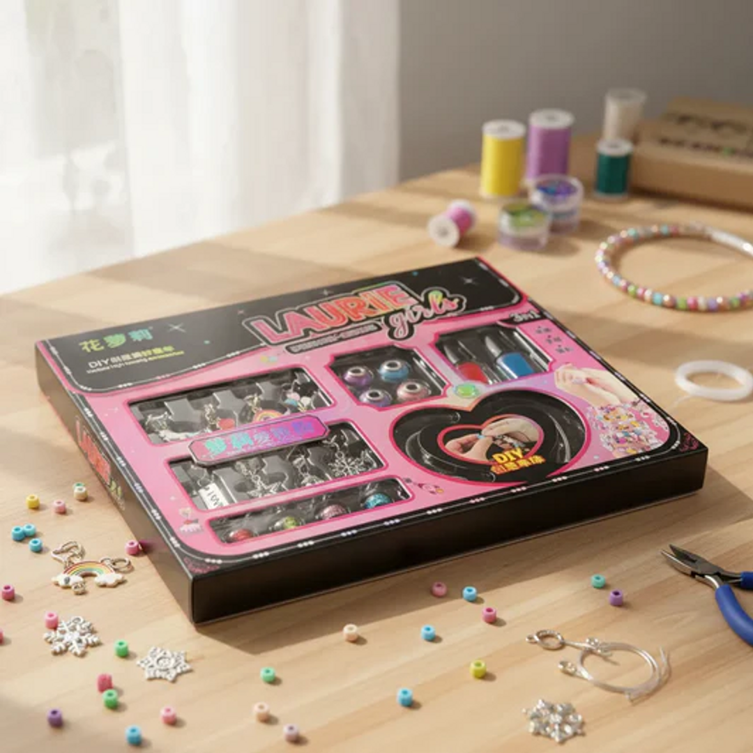 SET JOYERIA CREATIVA PULSERAS INFANTIL 3 EN 1