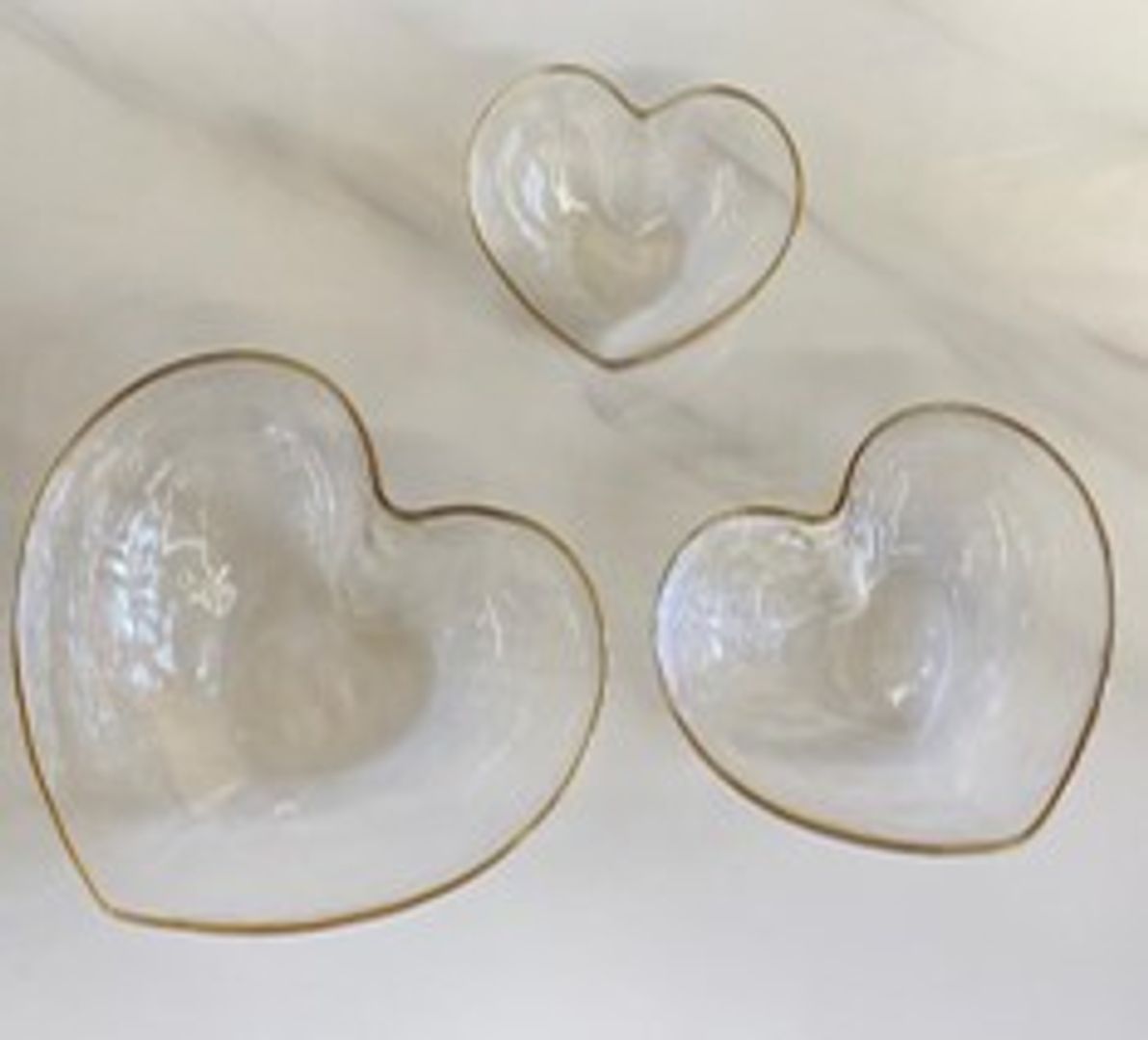 Set x3 Bowls de Corazon en cristal