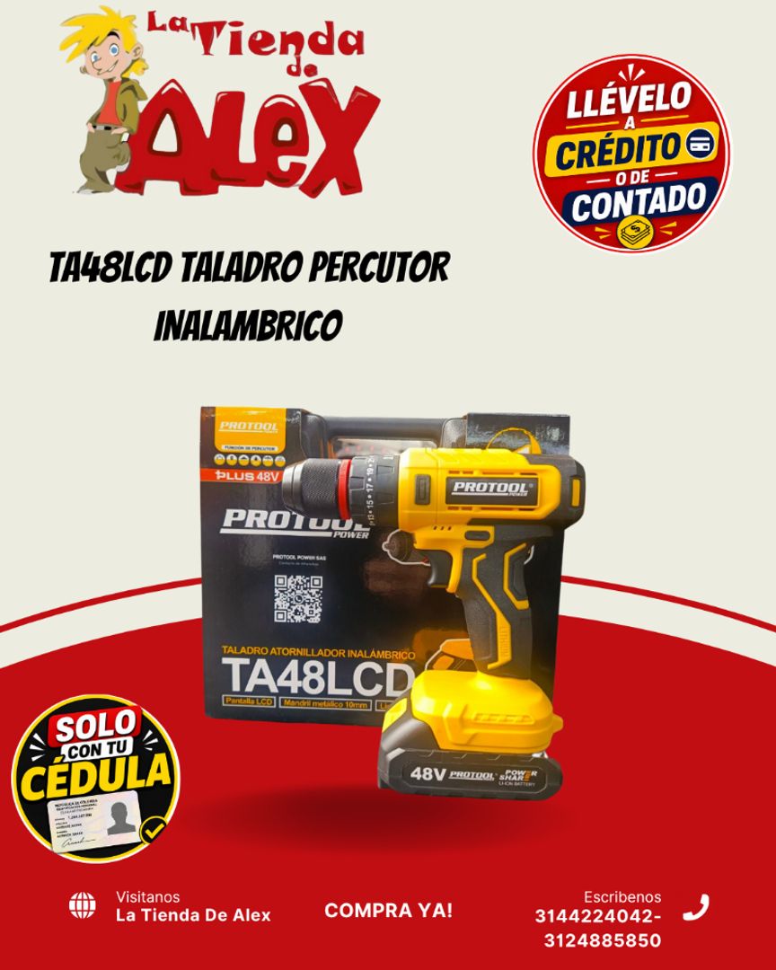 TA48LCD TALADRO PERCUTOR INALAMBRICO