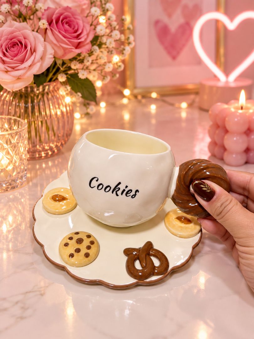 Set Mug plato cookies
