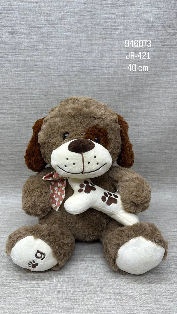 PERRO CON HUESO SURTIDO 40 CM