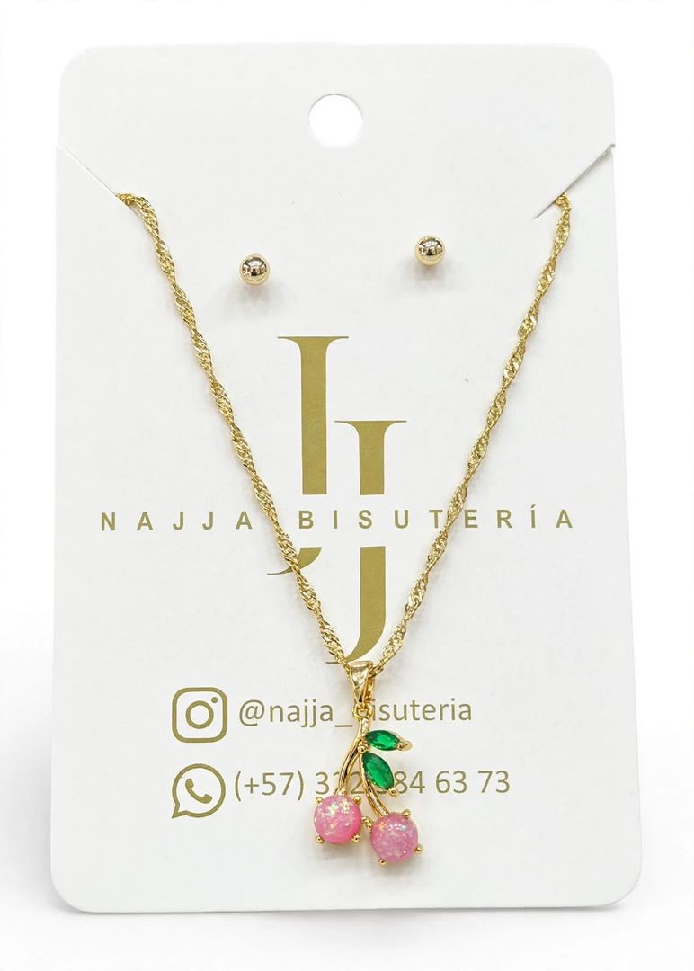 Collar Rodinado Cereza