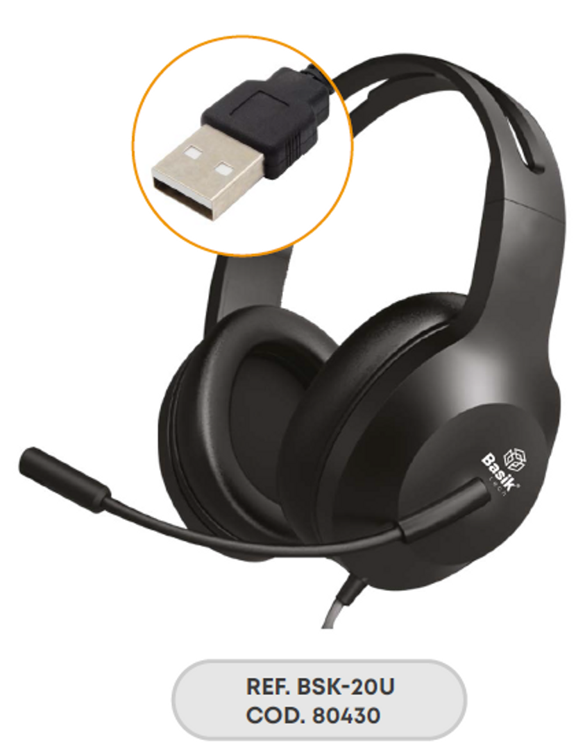 DIADEMA USB CON MICRÓFONO BSK-20U