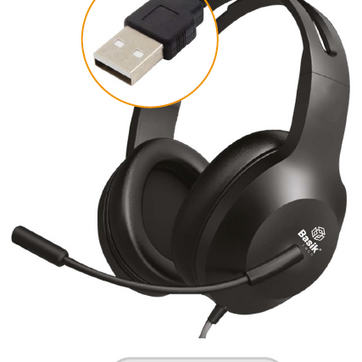 Imagen del producto DIADEMA USB CON MICRÓFONO BSK-20U