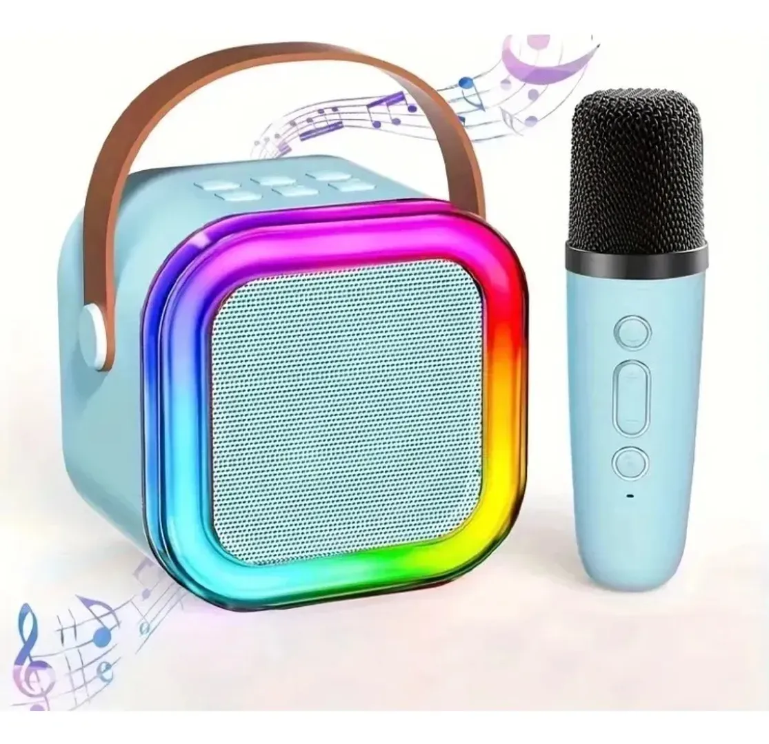 COMBO RELOJ PARLANTE 2 MICROFONOS PORTATIL BLUETOOTH