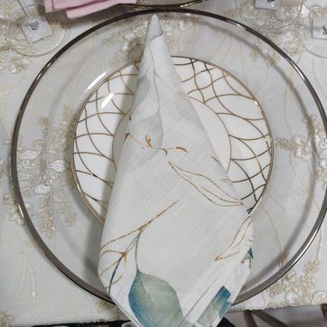 Imagen del producto SERVILLETAS DE LINO - HOJAS VERDES