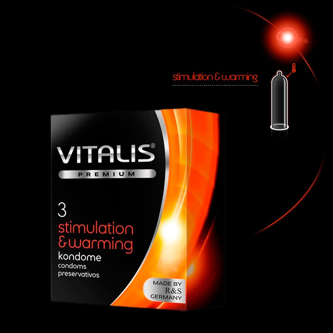 Condón Vitalis Warming Sensación Caliente x 3 Unidades