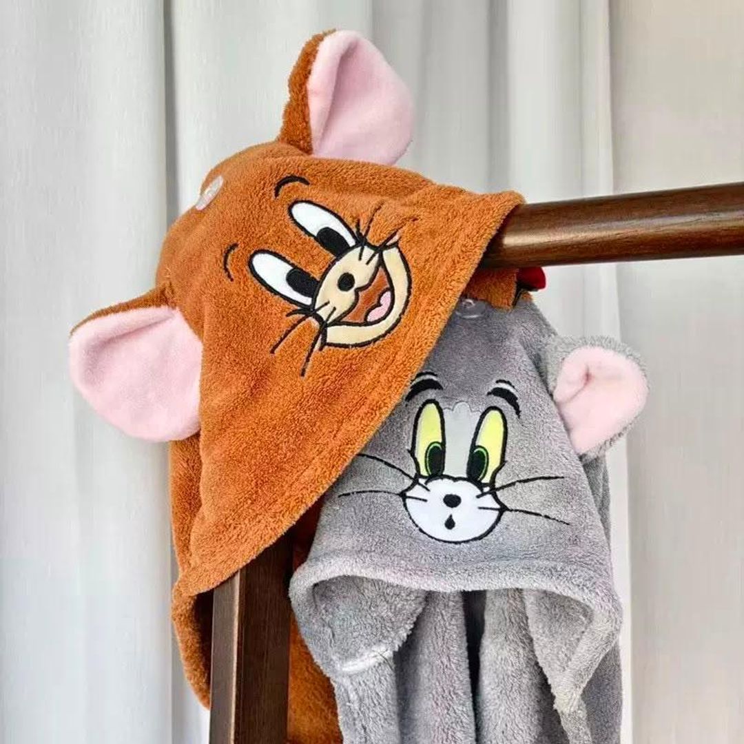 Toalla cabello Tom y Jerry