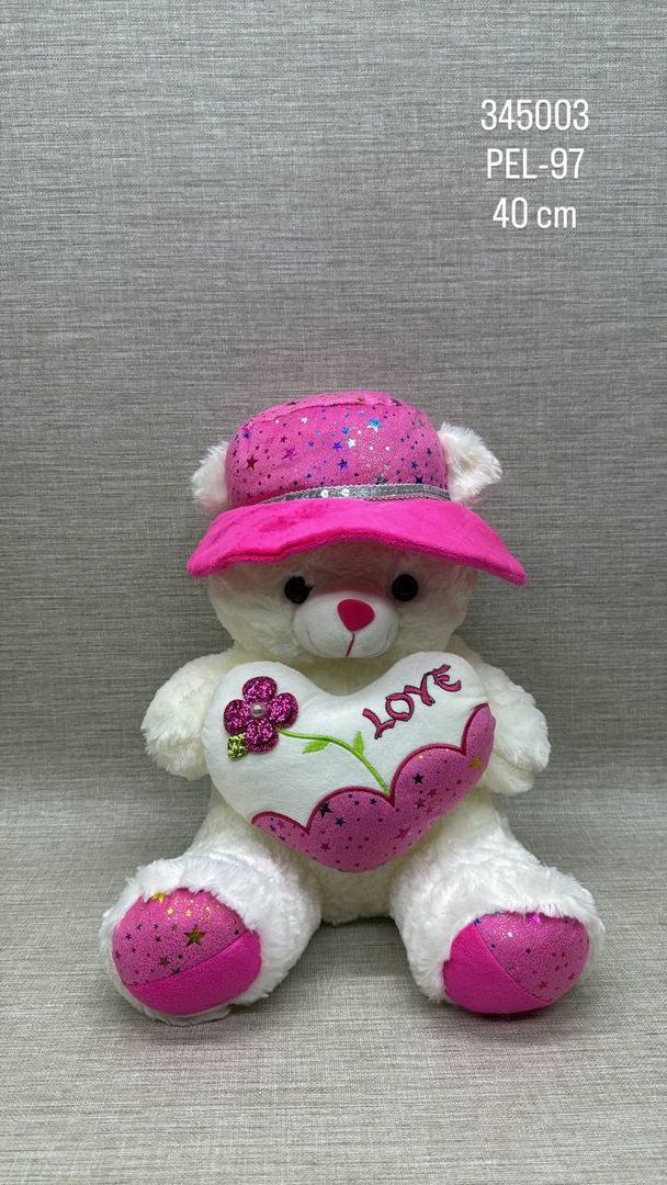 OSO PAVA CON CORA´ZON "LOVE" 40 CM