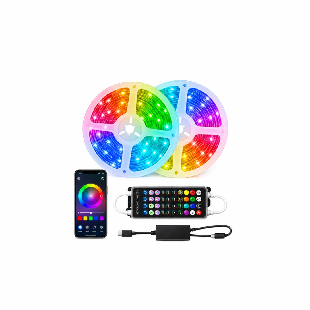 CINTA DE LUCES LED 5050 RGB RITMICA BLUETOOTH 10 M