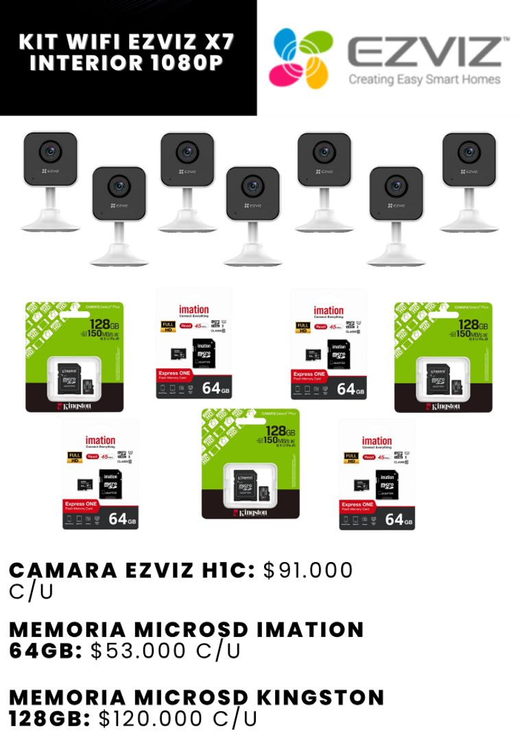 KIT WIFI EZVIZ X7 INTERIOR 1080P