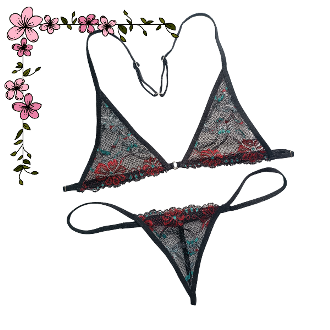 Conjunto en encaje ajustable 