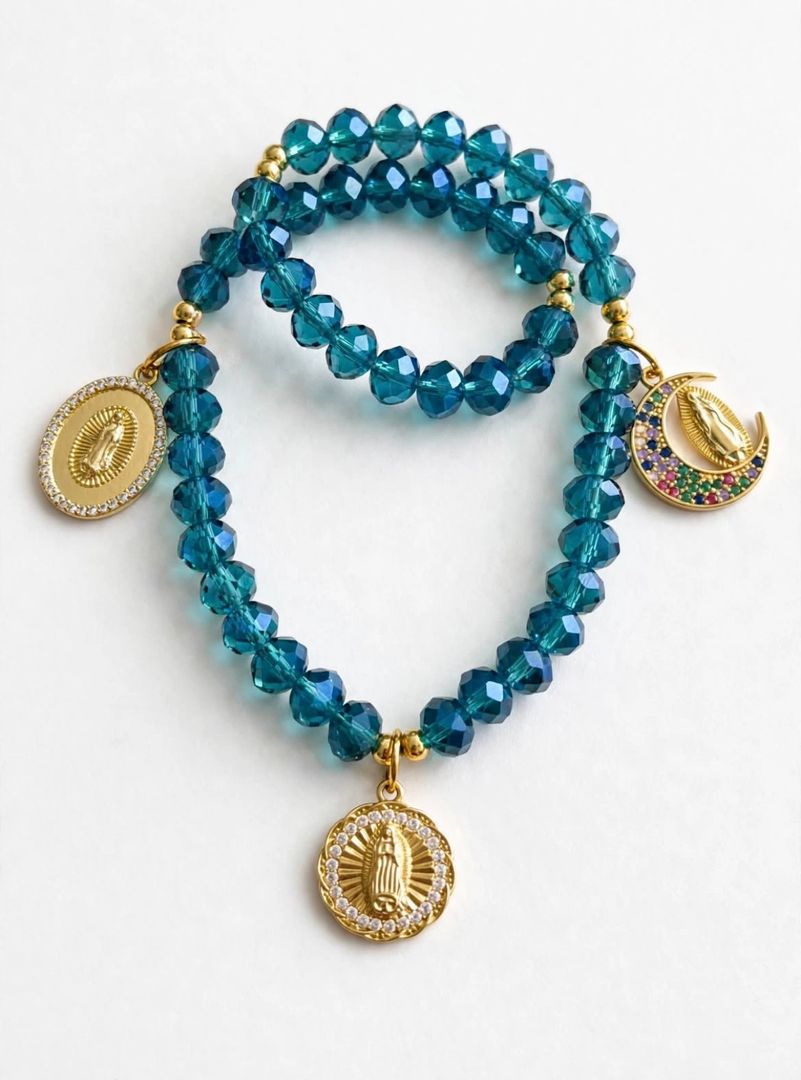 Denario pulsera Turquesa petróleo 