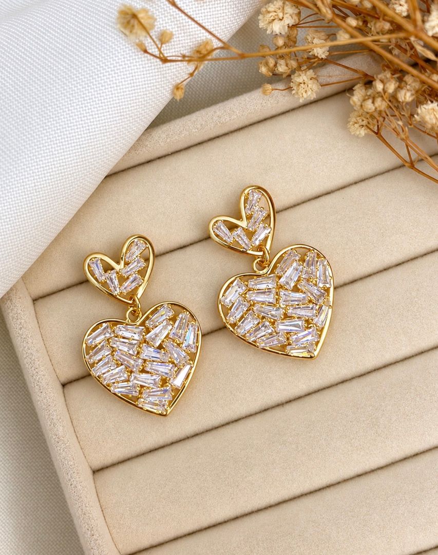 Arete corazon doble 