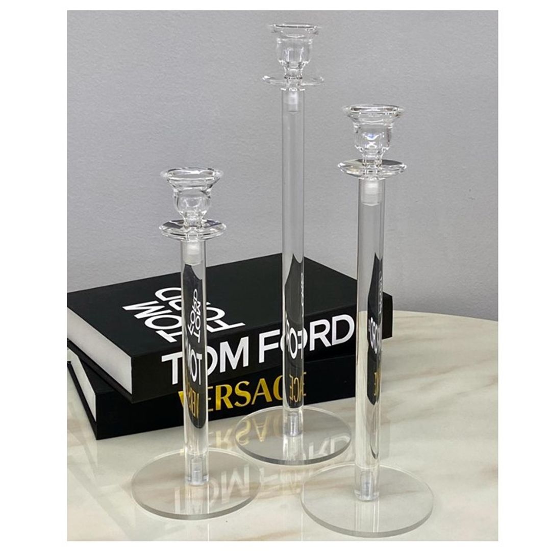 Set Candelabros Acrílicos