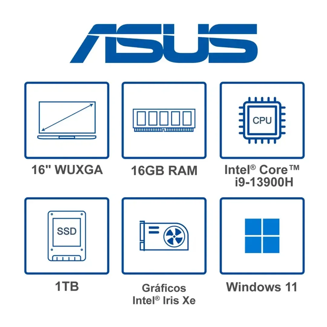 PORT ASUS 16" CORE I5/ 16GB RAM/512 GB SSD