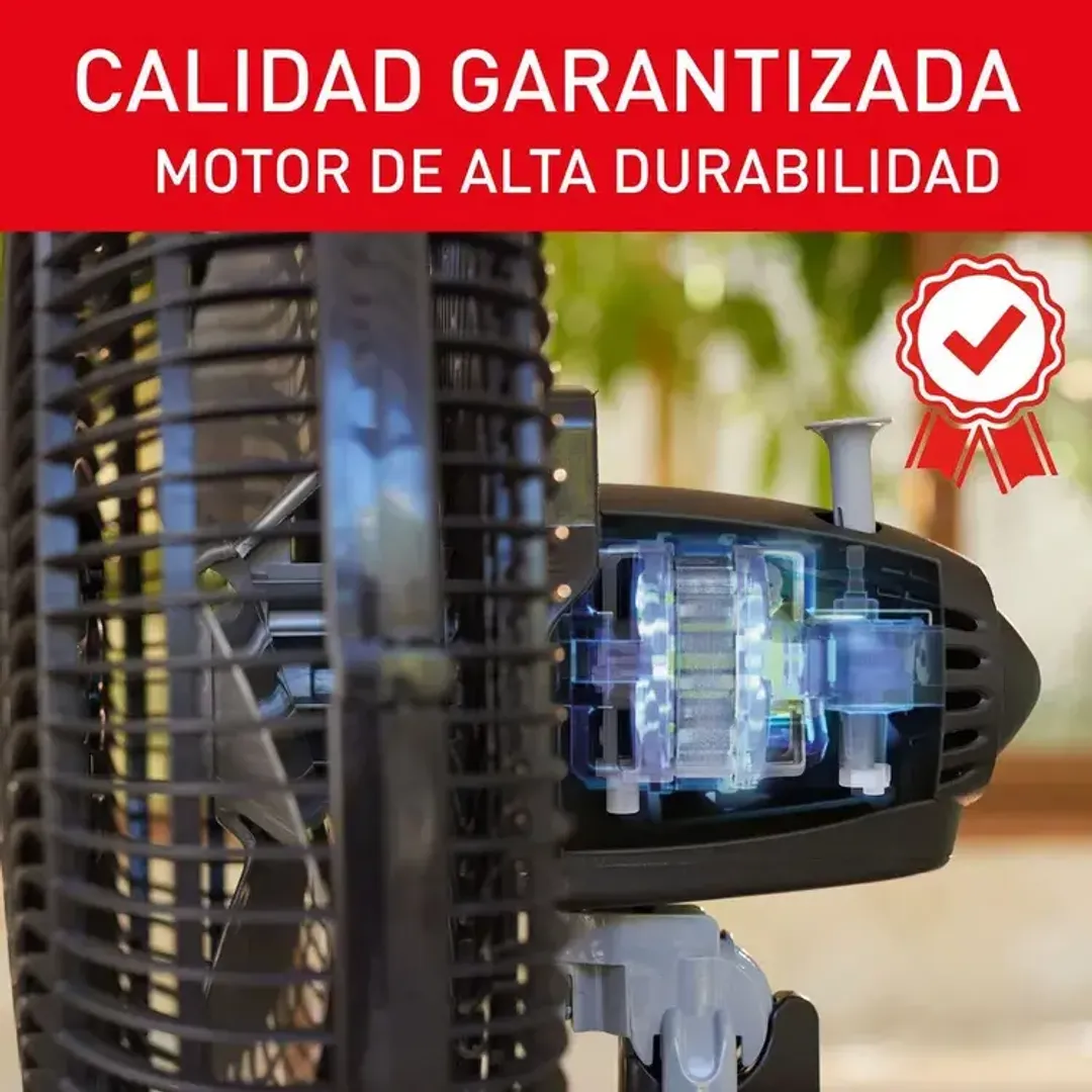 Ventilador Samurai Turbo Fresco Pedestal Negro