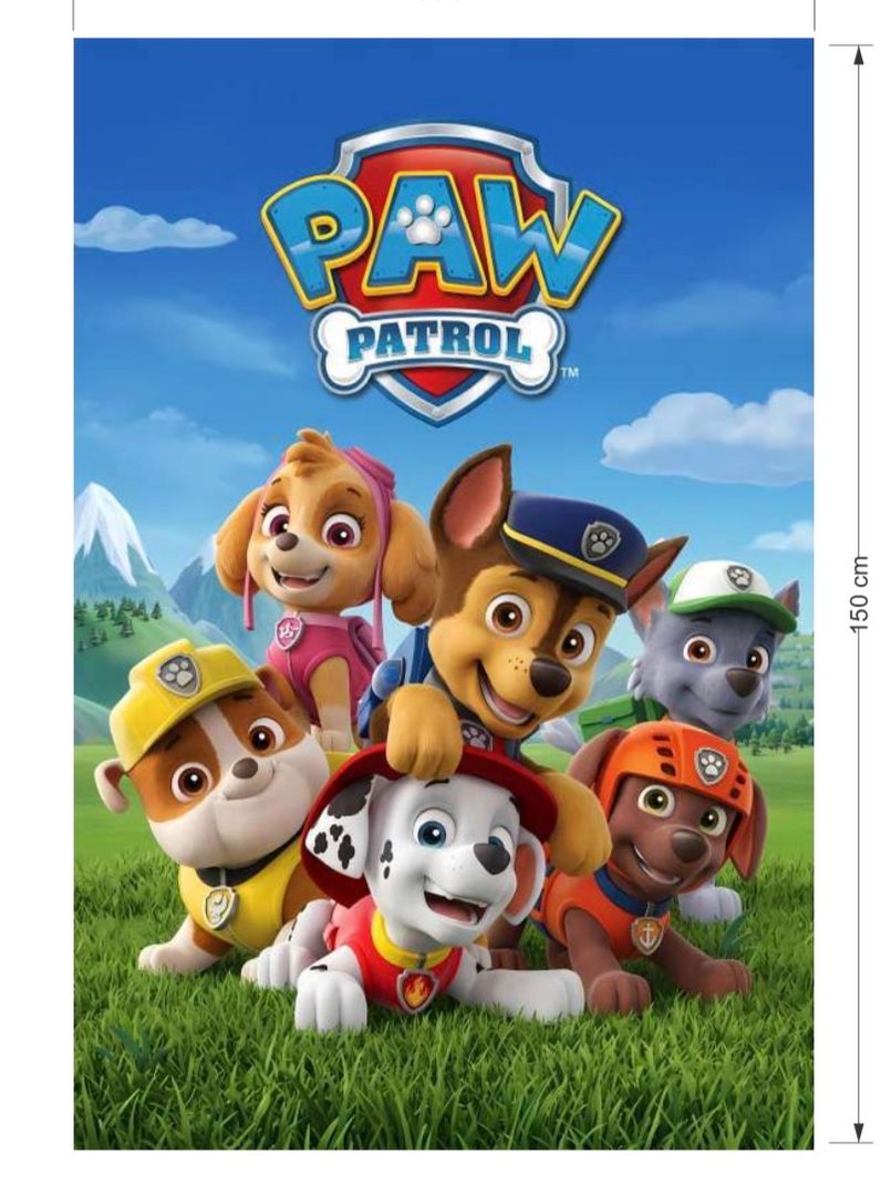 FONDO EN TELA 1 X 1.50 CM PAW PATROL