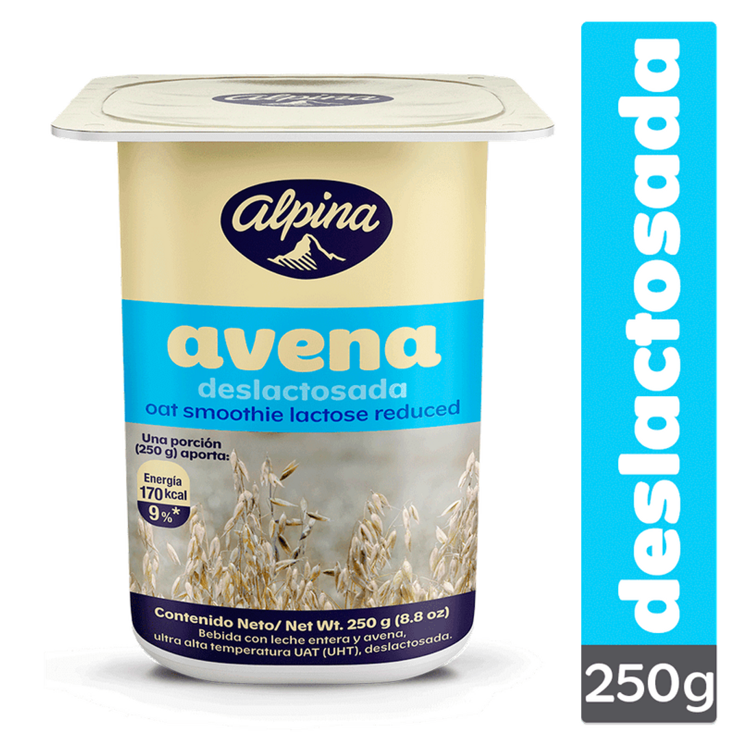 AVENA DESLACTOSADA*250ML ALPINA