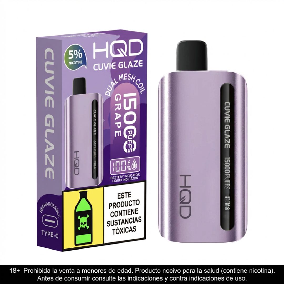 HQD Glaze Grape 15.000 Puffs