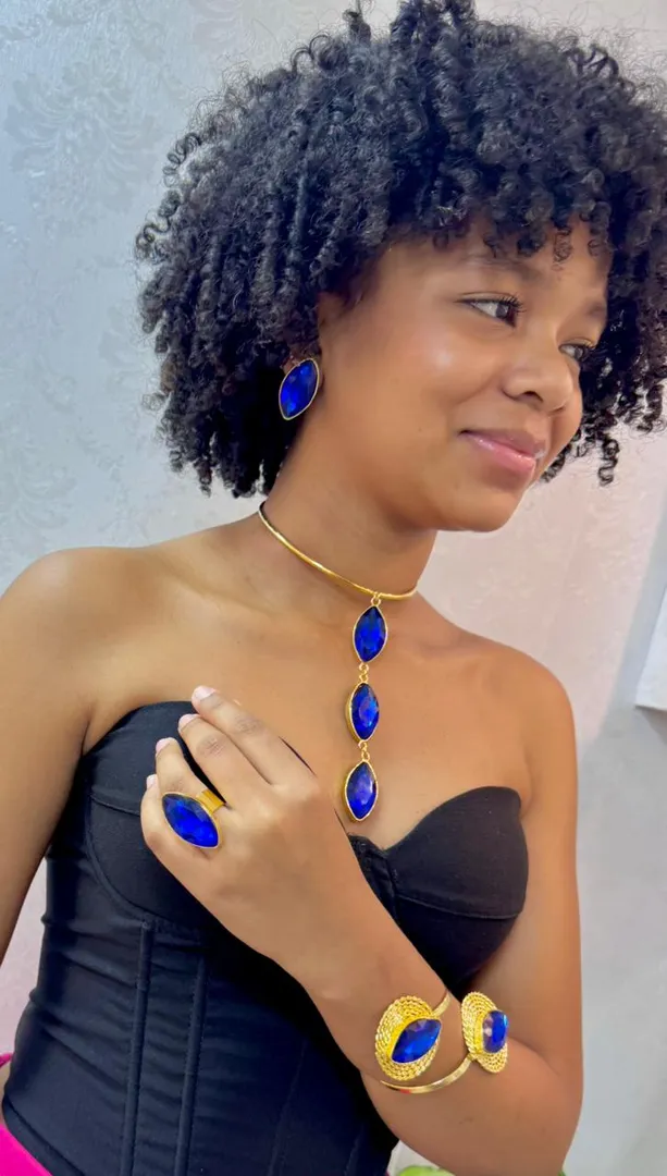 CHOKER BRONCE CRISTAL - ITIEL